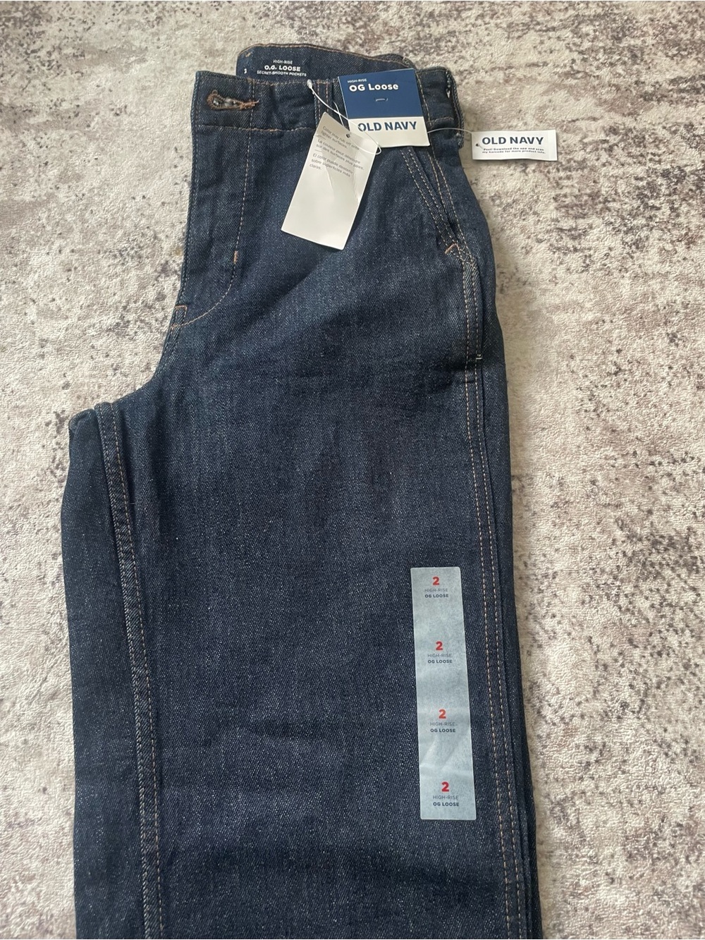 Women’s High rise OG Loose old navy jeans blue size 2